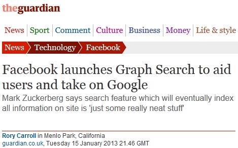 Facebook launches Graph Search