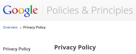 Google Privacy Policy